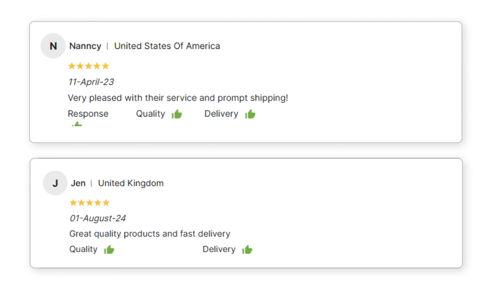 Client feedback