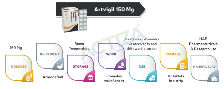 Artvigil 150 Mg (Armodafinil)